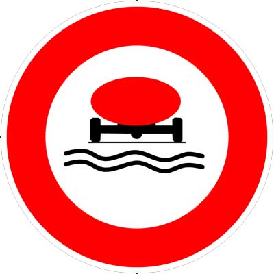 Verbodsbord ADR Frankrijk