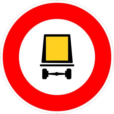 Verbodsbord ADR Frankrijk
