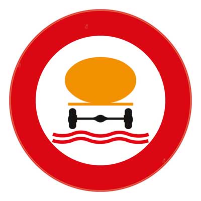 Verbodsbord water ADR Belgie